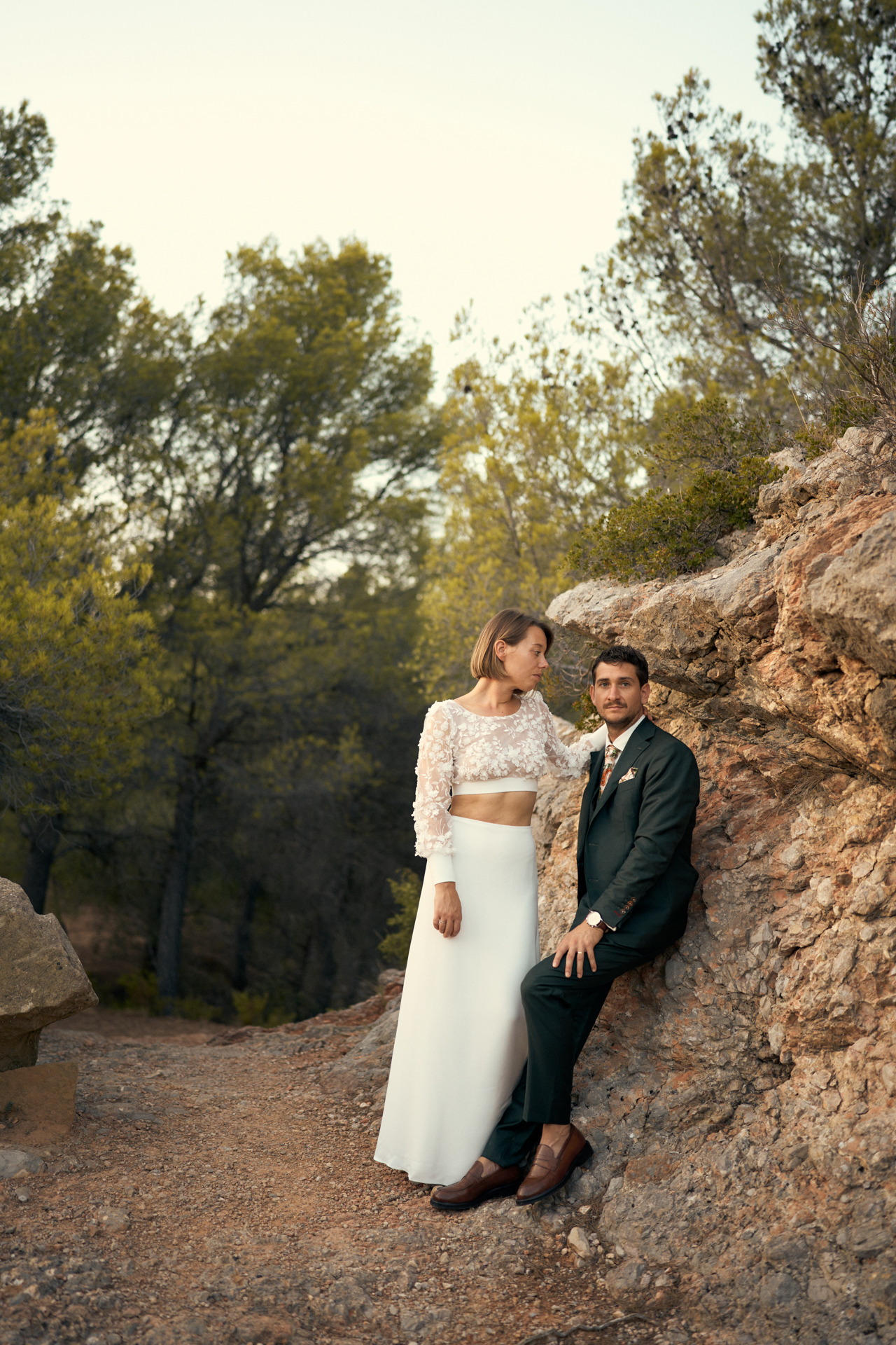 Couple de mariés photographié à Aix-en-Provence